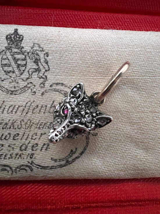 VICTORIAN DIAMOND FOX PENDANT