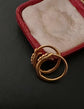 EARLY 19TH CENTURY 18CT GOLD OUROBOROS SNAKE HOOP EARRINGS