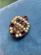 GEORGIAN FLAMING HEART LACE PIN