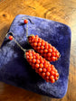 VICTORIAN CORAL GRAPE EARRINGS