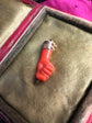 ANTIQUE CORAL HAND PENDANT