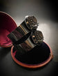 PAIR OF VICTORIAN WHITBY JET BANGLES