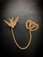 VICTORIAN HEART & SWALLOW BROOCH