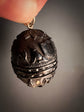 GEORGIAN CARVED NUT EGG PENDANT