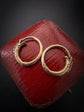 EARLY 19TH CENTURY 18CT GOLD OUROBOROS SNAKE HOOP EARRINGS