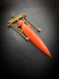 19TH CENTURY CORAL ETRUSCAN REVIVAL AMPHORA PENDANT
