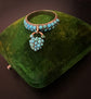VICTORIAN TURQUOISE PAVE HEART PADLOCK RING