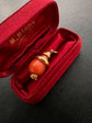 VICTORIAN CORAL & GOLD SNAKE PENDANT