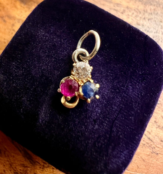 DIAMOND, SAPPHIRE & RUBY CLUB PENDANT