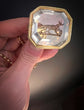 GEORGIAN FOX ROCK CRYSTAL & HIGH CARAT GOLD FOB