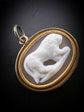 GEORGIAN CAMEO LION PENDANT