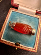 GEORGIAN CARNELIAN CLASPED HAND PENDANT