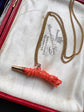 19TH CENTURY CORAL DOG WATCH KEY PENDANT