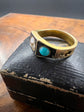 VICTORIAN DIAMOND, TURQUOISE & ENAMEL RING