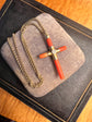 VICTORIAN STANHOPE CORAL CROSS