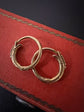 EARLY 19TH CENTURY 18CT GOLD OUROBOROS SNAKE HOOP EARRINGS