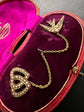 VICTORIAN HEART & SWALLOW BROOCH