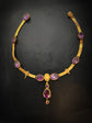 VICTORIAN 15CT GOLD & AMETHYST COLLAR