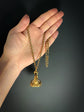 GEORGIAN FOX ROCK CRYSTAL & HIGH CARAT GOLD FOB