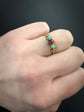 LATE GEORGIAN GARNET & TURQUOISE RING