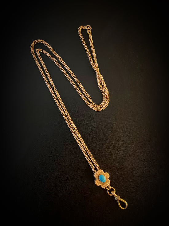 VICTORIAN 15CT GOLD SLIDER CHAIN