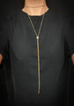 VICTORIAN 9CT GOLD CHAIN WITH TURQUOISE SLIDER