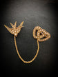 VICTORIAN HEART & SWALLOW BROOCH
