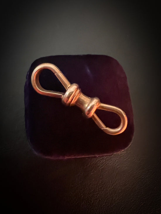 VICTORIAN 9CT GOLD DOUBLE DOGCLIP