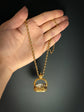 GEORGIAN FOX ROCK CRYSTAL & HIGH CARAT GOLD FOB