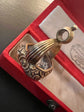 GEORGIAN FOX ROCK CRYSTAL & HIGH CARAT GOLD FOB