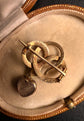 GEORGIAN ENAMEL SNAKE MOURNING BROOCH