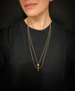 VICTORIAN 9CT GOLD CHAIN WITH TURQUOISE SLIDER