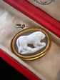 GEORGIAN CAMEO LION PENDANT