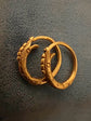 EARLY 19TH CENTURY 18CT GOLD OUROBOROS SNAKE HOOP EARRINGS