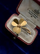ANTIQUE 15CT GOLD CLOVER BROOCH