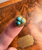 VICTORIAN 18CT GOLD & TURQUOISE HEART HEART