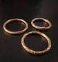 GEORGIAN STRIPED 15CT GOLD SPLIT RING