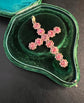 GEORGIAN GARNET CLUSTER CROSS