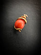 VICTORIAN CORAL & GOLD SNAKE PENDANT