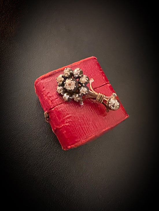 GEORGIAN HALLEYS COMET DIAMOND BROOCH