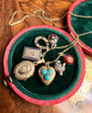 VICTORIAN 18CT GOLD & TURQUOISE HEART HEART