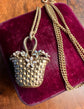 15CT GOLD & ENAMEL BASKET PENDANT