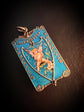FRENCH ANTIQUE CHERUB ENAMEL PENDANT / MIRROR