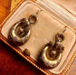 VICTORIAN 15CT PUFFY HOOP EARRINGS