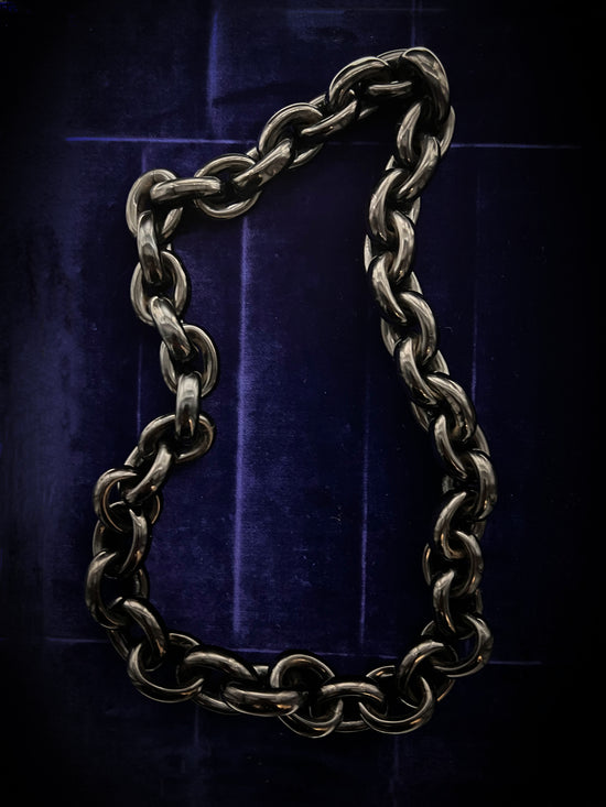 CHUNKY VICTORIAN WHITBY JET CHAIN