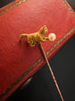 VICTORIAN 18CT GOLD CAT STICKPIN