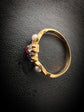 EDWARDIAN RUBY, DIAMOND & SAPPHIRE RING