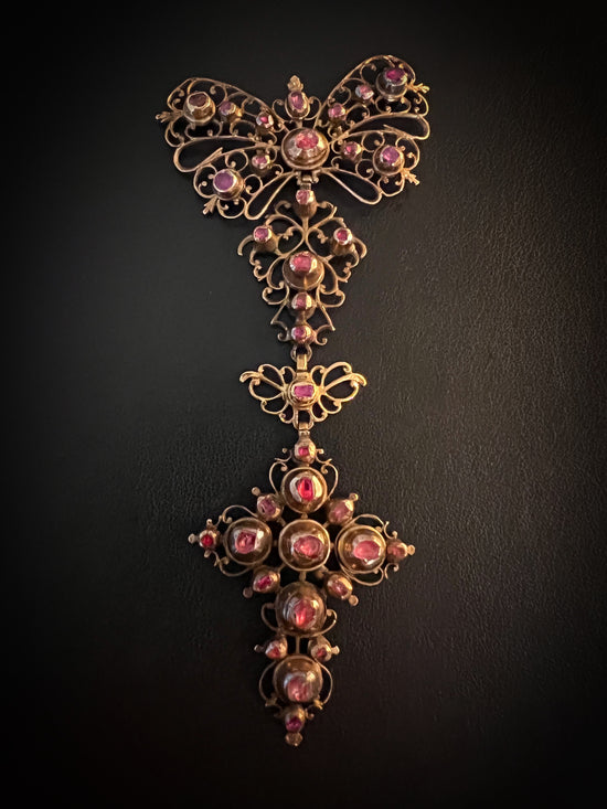 18TH CENTURY FRENCH RUBY CROSS