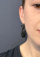 VICTORIAN WHITBY JET EARRINGS