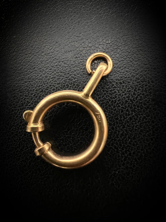 ANTIQUE 18CT GOLD BOLT RING CLASP